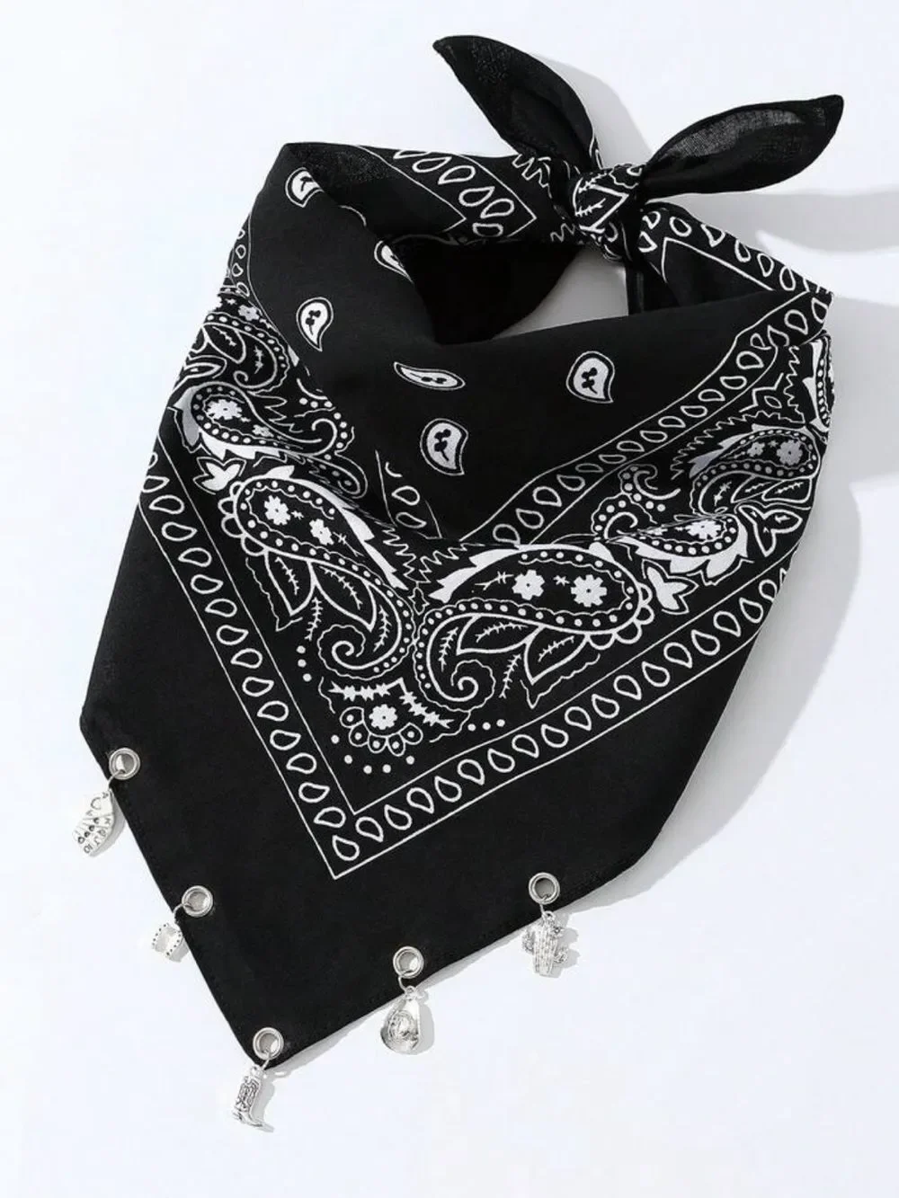 Black Paisley Bandana Scarf S202